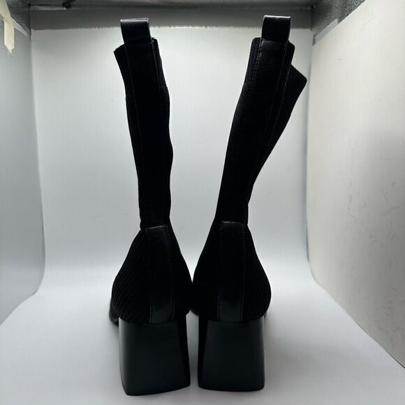 CUSHIONAIRE Women's Stretch boot +Memory Foam 8.5 BLACK - Picture 4 of 7